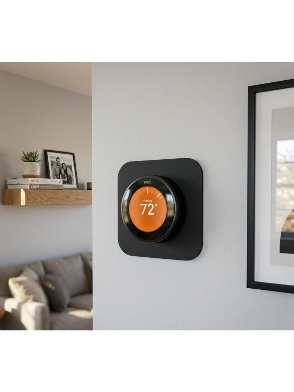Premium Wall Plate Cover Compatible with Nest Thermostat 2026 / 2020 | Sleek Squ